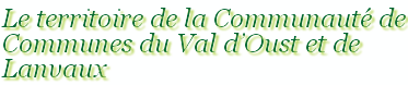 Le territoire de la Communauté de Communes du Val d'Oust et de Lanvaux